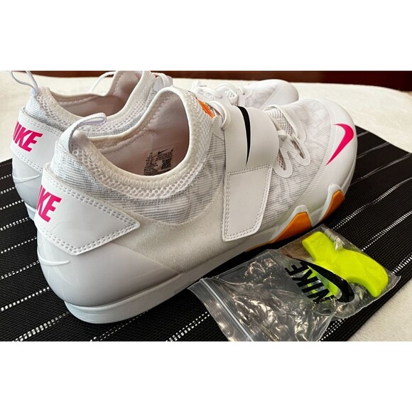 Nike Pole Vault Elite Track Field White Pink Spike Mens Size 15 AA1204-101 NEW main image 6